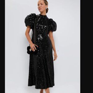 Tuckernuck Black Sequin Perris Dress Size S Worn Once